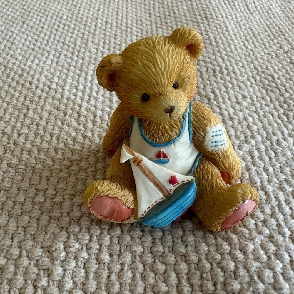 Cherished Teddies figurine known as "Smooth Sailing Arthur," August Bear 3 1/2”